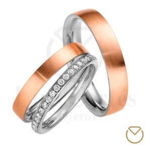 Argollas y Anillo en Oro 18K y Plata Ley 975 /REF. 060SOP