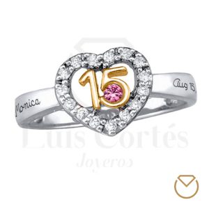 Anillo Quince Años Oro Plata / REF. 003QOP