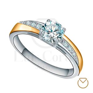 Anillo de Compromiso Oro Plata / REF. 183COP