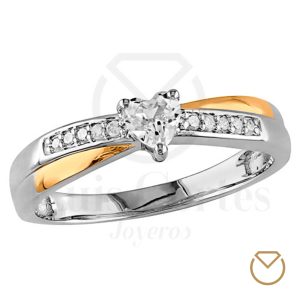 Anillo de Compromiso Oro Plata / REF. 185COP