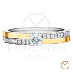 Anillo de Compromiso Oro Plata / REF. 186COP
