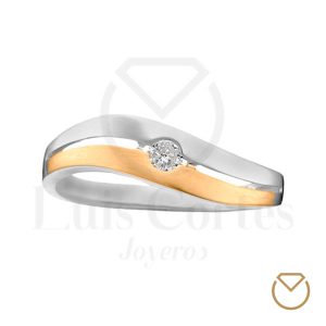 Anillo de Compromiso Oro Plata / REF. 187COP