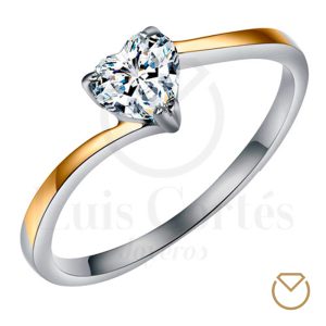 Anillo de Compromiso Oro Plata / REF. 189COP
