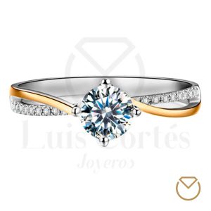 Anillo de Compromiso Oro Plata / REF. 193COP