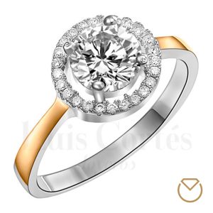 Anillo de Compromiso Oro Plata / REF. 194COP