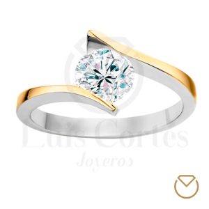 Anillo de Compromiso Oro Plata / REF. 188COP