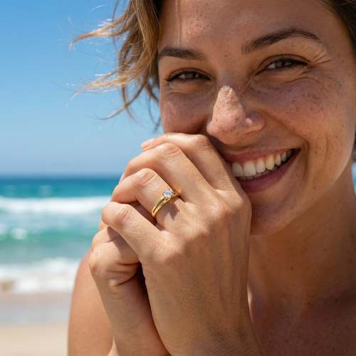 Anillo De Compromiso Oro 18K / REF. 159COA - Imagen 5