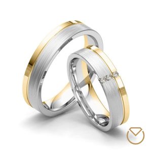 Argollas de matrimonio en dos oros 18k