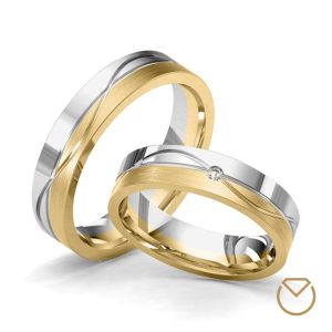 Personaliza tus argollas oro amarillo y blanco