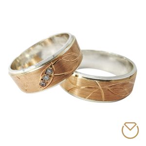 Argollas De Oro Rosa-Plata Especiales / REF. 063AOP
