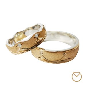 Argollas De Oro Rosa-Plata Especiales / REF. 068AOP