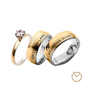 Argollas y Anillo en Oro 18K y Plata Ley 975 /REF. 036SOP