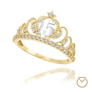 Anillo Quince Años En Oro/ REF. 014QOA